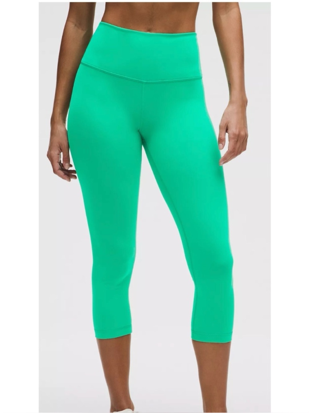 Lululemon Wunder Train High Rise Crop Leggings 21" Green
